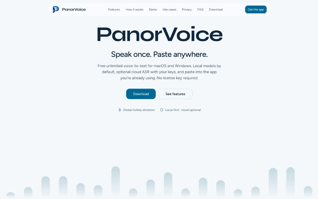 PanorVoice product screenshot